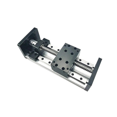 Z Axis CNC Sliding Table Stage Kit With SFU1204 Ball Screw And 12mm MGR12 Linear Rail, Travel 100 to 200mm, shown from top angle
