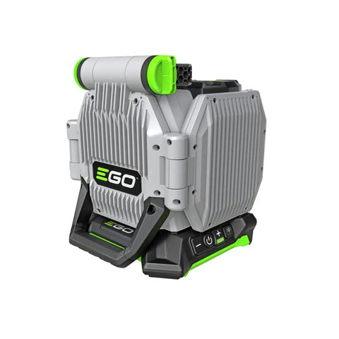 Rechargeable Portable Work Light Up To 10,000 Lumens With 360-Degree Folding Panels, control buttons visible on gray body