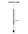 Dual End Door Force Gauge Workhorse With Push Pull Tester 0 to 35 Pounds and 16 Kilograms, Stainless Steel Body With Hook, 8.15 inch