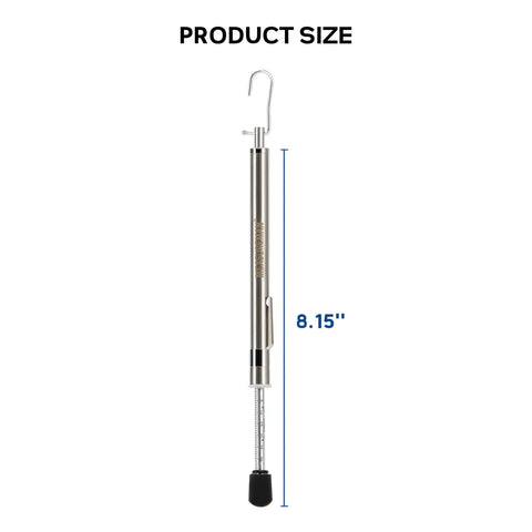 Dual End Door Force Gauge Workhorse With Push Pull Tester 0 to 35 Pounds and 16 Kilograms, Stainless Steel Body With Hook, 8.15 inch