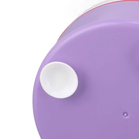 Top view of Portable Mini Washing Machine USB Powered Compact Clothes Washer Adjustable Timer For Delicates Underwear Produce And Dishes Purple.