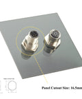8 Pin M12 A Code Male To 8 Pin Female Bulkhead Connector IP67 Panel Mount Sensor Feedthrough Adapter with gold-plated contacts on glass