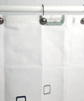 Close-up of 12 Pack Vintage Metal Shower Curtain Hooks With Round Glide Rings For Easy Hanging on bathroom rod
