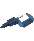 75-100mm Digital Outside Micrometer 0.001mm with blue casing and spindle, ideal for precise measurements of outer diameters.