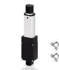 Compact 25mm Stroke Linear Actuator, 40N 8.81 Lbs Force, IP54 Aluminum Body, 12V High Speed with Mounting Brackets