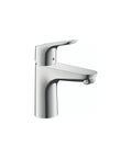 Focus Modern Upgrade 1-Handle 7-Inch Tall Bathroom Sink Faucet In Chrome With Slick Easy Clean Finish, side view