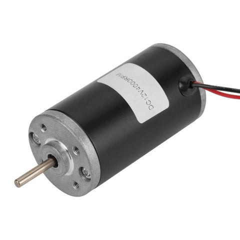 Dope High Speed Permanent Magnet DC Motor For DIY Generators, 6V-12V-24V, 3500-8000 RPM, showing copper windings and CW CCW rotation