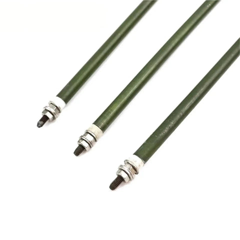 Heavy Duty 6.6mm Straight Tubular Heater For Hot Runner Manifold Stainless Steel Flexible Heating Element 500mm 700W showing three heating elements with connectors.