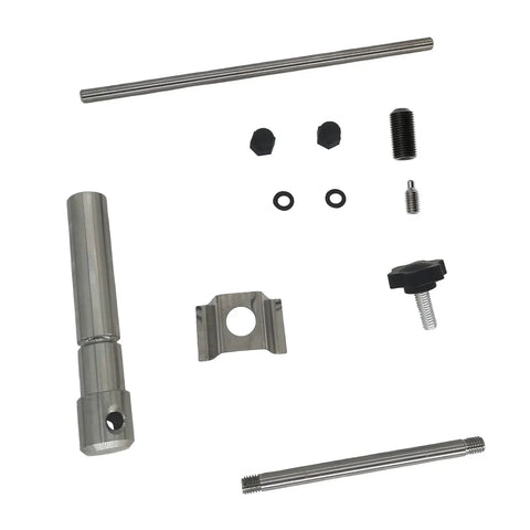 Pro Grade Derailleur Hanger Alignment Gauge components for 20 to 29 inch MTB and road bikes, stainless steel parts.
