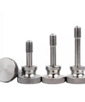 Stainless Steel M3 X 12 MM Knurled Thumb Head Captive Panel Screws Featuring Hella Solid Grip And No Sweat Installation Includes Four Heavy Duty Fasteners For Metal Sheets And Custom Gear Builds - close-up view of four stainless steel screws.