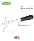 Straight Up Glass Medicine Droppers For Ear And Eye Care, 1 Milliliter Precision Pipettes with rubber bulb for easy suction.