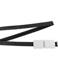 Sectional Couch Connector Strap Adjustable Sofa Clip No Slip Nylon Cinch Strap with metal buckle, black and white strap