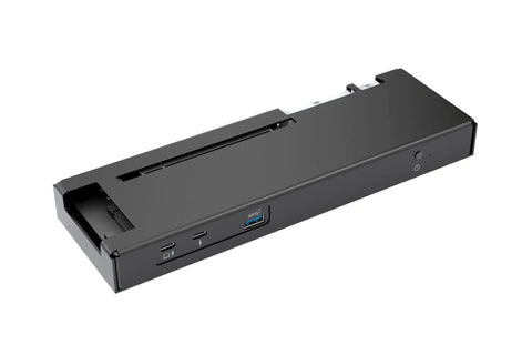 Next Level 80Gbps eGPU Enclosure For Thunderbolt 5 And USB4 Systems, black external graphics dock with USB connectors.