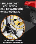 Pro Grade Concrete Floor Polisher Belt Sander Ground Grinder 5580W Motor showing built-in dust collection and suction port.