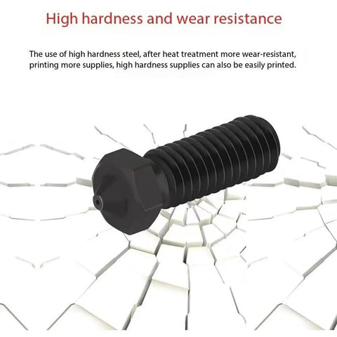 Premium Hardened Steel 3D Printer Nozzles Single Hole 0.6mm 10 Pack High Temperature Wear Resistant Hotend Tip Volcano Extruder Compatible Built Different For Grinding Out Projects