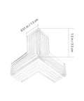Close-up of one PVC corner guard from 10 Pack PVC Corner Guards For Furniture And Steps Soft Corner Protectors For Safety Easy To Install