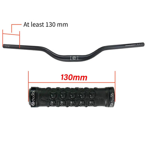 Mountain Bike Grips Double Lock On Handlebar Grips For MTB BMX Folding Bikes 22mm Diameter with 130mm length and 34mm outer diameter.