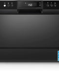 COMFEE’ countertop portable dishwasher in black with front-control panel and Energy Star badge