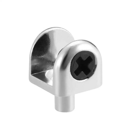 Top Shelf Zinc Alloy Glass Shelf Brackets, 4 Pack Shaft Mount Clamps For 5 To 8Mm Thick Glass, built like a tank clamp peg detail.