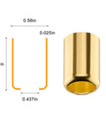 Top Shelf Brass 7325 Hose Ferrules For Air Line Repair Kit, Heavy Duty Fittings With Precision Specs For Industrial Garage Jobs And Durable Maintenance Needs Right Now 0.56in brass ferrule, 1in length, 0.437in opening