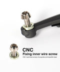 Close-up of CNC machined screws and arm for Beefed Up Mountain Bike V Brake Set For Front And Rear 110mm Arm 60mm Pads Extended Levers