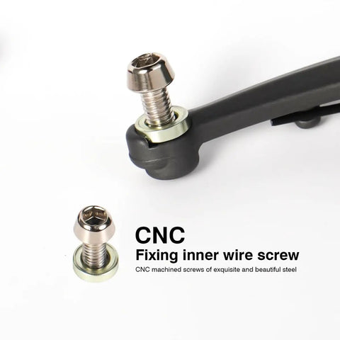 Close-up of CNC machined screws and arm for Beefed Up Mountain Bike V Brake Set For Front And Rear 110mm Arm 60mm Pads Extended Levers
