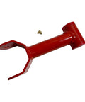 Non Adjustable Rear Upper And Lower Control Arms With Adjustable Panhard Bar Performance Kit For 2005 2014 Ford Mustang 2 Door Coupe Red Designed For Enhanced Rear Stability And Handling On Street And Track. Red steel adjustable Panhard bar with mounting bracket
