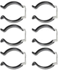 Heavy Duty Spring Clips For Tool Storage Narrow Base Pipe Clamps For Brooms Brushes Rakes And More 20mm To 30mm in rows.