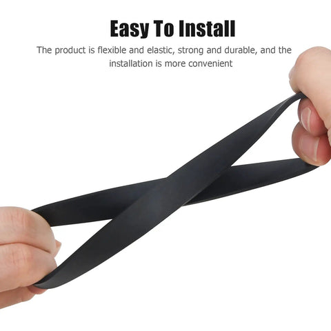 Hands holding easy install Replacement Vacuum Belt Pack For Style 7 9 10 PowerForce Helix CleanView PowerLifter Swivel Rewind 4 Pack