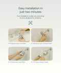 Easy installation steps for High Output Revitalizing Shower Filter With 2X Vitamin C And Minerals in Chrome Finish SF400.