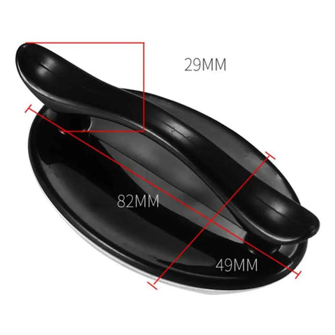 Four Pack Peel And Stick Drawer Pulls Easy Grip Handles For Cabinets And Doors No Glue Needed Self Adhesive White 1.9 By 3.2 Inches Fits Glass Tile Stainless Steel Wood Surfaces, black oval handle, 82MM x 49MM