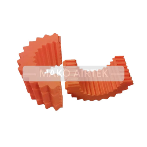 AirTek Rubber Sleeve Coupling Direct Replacement For TB Wood's 6H, shown in orange durable rubber material
