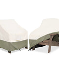 Waterproof 2 Pack Adirondack Chair Covers Fit Up To 32 Inches Wide By 35 Inches Deep By 36 Inches High Beige Outdoor Patio Furniture Covers