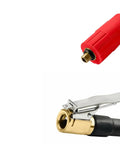 Three Pack 6mm Thread Air Hose 100cm Pressure Resistant Fits Vehicle Tire Inflators red brass hose connector with metal clamp