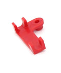 Red plastic component for pool gate valve, viewed from above. Essential part for Must Have 1.5 Inch Gate Valve Full Shut Off For Above Ground Pools.