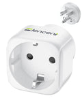 Europe to US Plug Adapter for Travel No Fuss EU to US Converter European to American Outlet Adapter compact white design