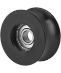 U Pulley Roller For Sliding Doors And Windows Track Systems U Shape Wheel With Slick Lubrication Durable 8x40x21mm Pulleys Replacement Drive Gear Heavy Duty Hardware Track Components Set Of 4, black metal and plastic wheel