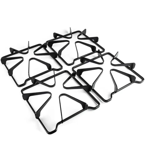 4 Pack Gas Range Burner Grates Replacement For WPW10268483 W10268483 AP6018155 PS11751457 8053580 Black Porcelain