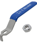 Stainless Steel Ball Valve Handle DN20 Water Valve Lever For Outdoor Faucet Replacement Kit, blue ergonomic grip and steel nut