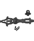 Colonial Style Black Wrought Iron Hasp Door Lock Latch Eight And A Quarter Inch with screws for garage and barn doors