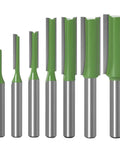 Tough As Nails Seven Piece Tungsten Carbide Router Bit Set With One Quarter Inch Shank, sharp bits for clean woodworking.