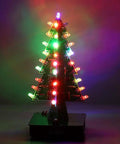 3D Christmas Tree Soldering Kit With LED Flashing Lights In 7 Colors Dope DIY Electronics Project For Learning STEM, lit view