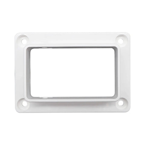 White Vinyl Fence Brackets 2 Inch By 3.5 Inch Slotted Handrail Kit With Screws For Decking And Railing Mount To Wall Or Any Flat Surface Easy Install No Fuss Pack Of 6