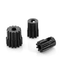 Beefed Up 48DP Metal Pinion Gear Set For One Eighteenth Scale RC Cars With Hardened Steel CNC Machined 14T 10T 9T And Two Point Three Millimeter Shaft Ideal Upgrade For Traxxas LaTrax Teton Rally Desert Prerunner SST And Similar Models