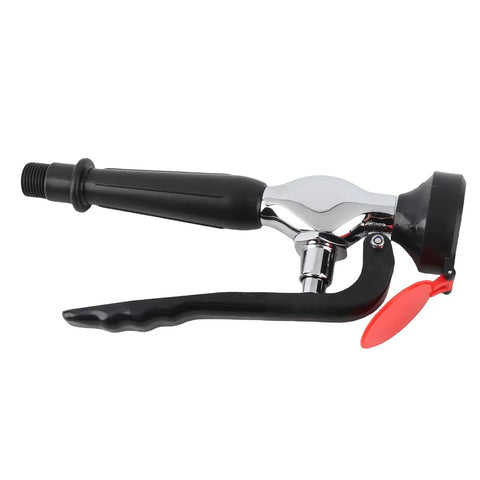 Emergency Eye Wash Unit Tabletop Eyewash Device With Filtration Portable Single Mouth Eyewasher For Faucets Stainless Steel Construction Ideal For Factory And Industrial Site Use visible in black plastic and chrome handle design.