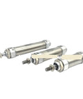 Heavy Duty CDM2B Pneumatic Air Cylinder Components For Industrial Tools, metal cylinders with threaded ends for precision applications.