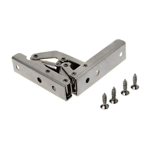 90 Degree Folding Door And Shelf Hinge Hidden Bracket Table Holder Furniture Hardware Set 2 Pack Rust Resistant Solid Steel With Screws