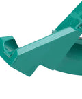 Close-up of Super Badass Lightweight One Inch Water Wire Pipe Bender For Steel Copper Aluminum home shop tool showing green metal frame detail.