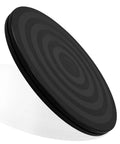 8 Inch Heavy Duty Rotating Swivel Stand With 360 Degree Rotation And Steel Ball Bearings For Plants Monitors Crafts Model Bases And TVs Built To Last And Holds Up To 88 Lbs, black circular design showing top view