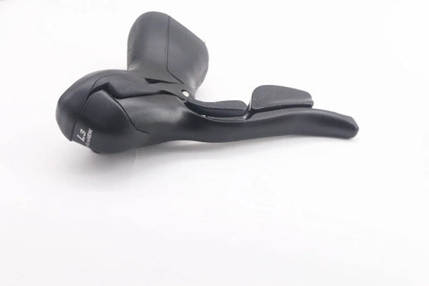 3X7 Speed STI Shifters Set For Road Bike With SBR473 Trip Shift Levers viewed from side, black composite material